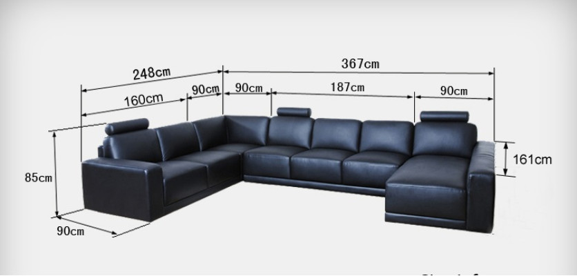 Leather sofa Couch Living landscape Corner sofa Eck Suite Design Modern A1121