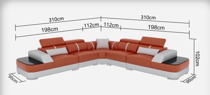 Leather Sofa Upholstery Seat Corner Sofa Decor Suite Living landscape living room