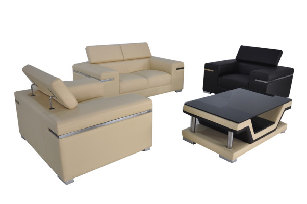 Living Couch Leather Sofa Landscape Seat Upholstery Suite Corner 2+1+1 new Sofas Set