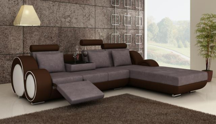 TEXTILE SOFA Suite Corner sofa Corner sofa FABRIC SOFA Living landscape COUCH SET new