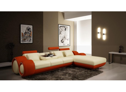 Patented Design Corner sofa Sofa Couch Upholstery Leather Corner BERLINo Living landscape
