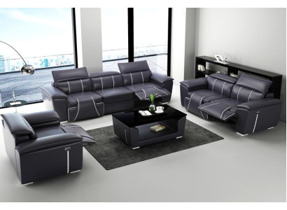 Sofa set Couch Upholstery Sofa 3+3 Complete Set Design Leather 2-piece. sets