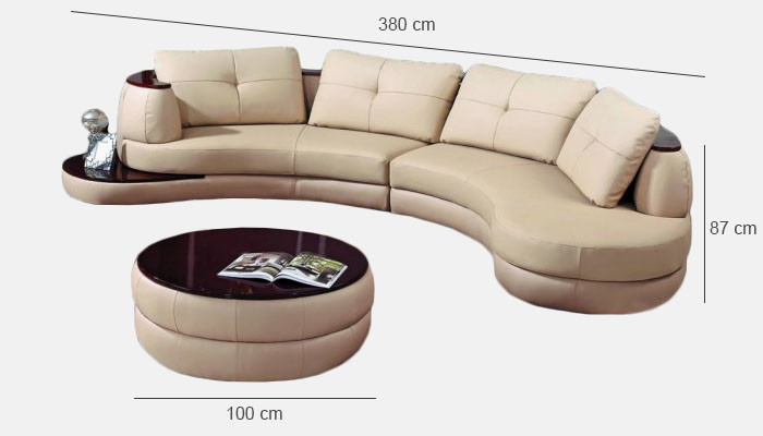 Designer sofa Corner sofa Living landscape Round sofa Leather sofa Couch Sofa U-shape PR-S