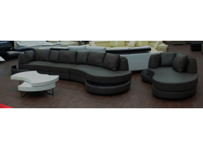Living landscape Couch Upholstery Corner sofa Island Sofa Leather sofa Corner suite new PRII-S
