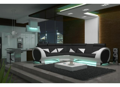Corner sofa with USB Leather sofa Leather set Corner sofa Design Sofa Leather Couch "VIGO"