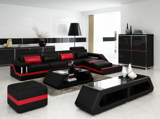 Designer Corner sofa Sofa Living landscape Big Modern Leather Sofa + USB Couch Upholstery