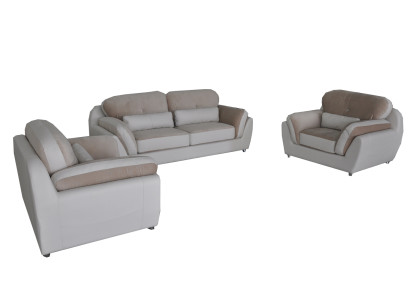 Leather Textile Sofa Upholstery Seat Set Suite Design Sofa set 3+1+1 Armchair