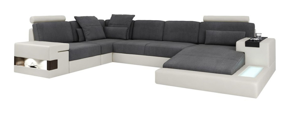 Corner Corner sofa U-shape Living landscape Sofa Couch Upholstery Fabric Sofas Leather new