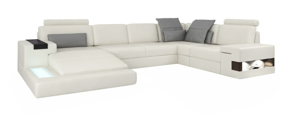 Corner sofa Living landscape U-shape Sofa Corner sofa Couch Design Upholstery new