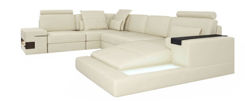 U-shape Sofa Couch Design Upholstery Modern Textile new Living landscape Leather Corner sofa