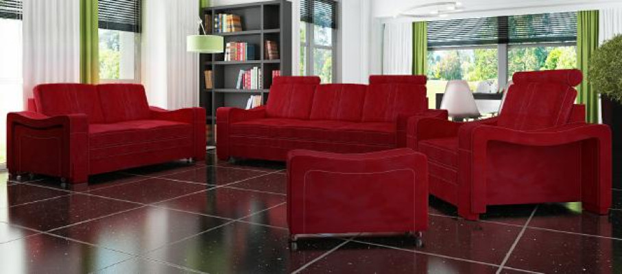 Sofa set Textile Upholstery Sofa with USB Suite Fabric sofa 3+2+1 Living landscape
