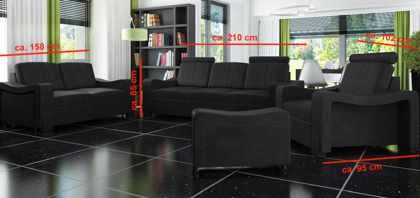 Suite Fabric Sofa 3+2+1 Sofa Set Custom Made Upholstery Sofa USB Textile