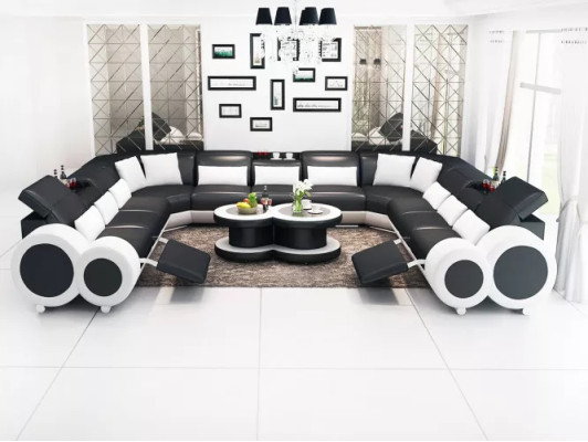 Corner sofa U-shape Modern sofa Leather sofa Couches Upholstery Designer Sofas Suite