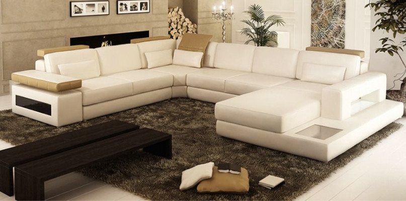 Living landscape Corner sofa Leather Corner sofa new U-shape Sofa Couch Upholstery