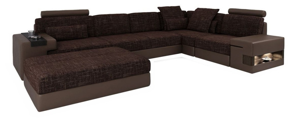 Upholstery Set Living room L-shape Modern Designer Sofa Couch Corner with Stool Furniture