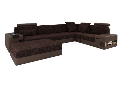 Upholstery Set Living room L-shape Modern Designer Sofa Couch Corner with Stool Furniture