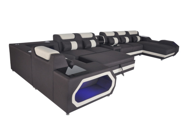 Luxury Sofa Corner sofa Modern Living landscape Sofas Couch Corner suite + Light + USB