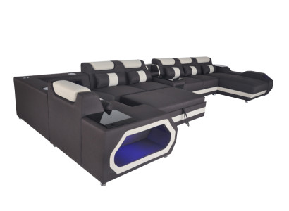 Luxury Sofa Corner sofa Modern Living landscape Sofas Couch Corner suite + Light + USB