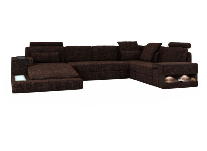 Corner sofa U-shape Modern sofa Leather sofa Corner sofa Upholstery Fabric Textile Design Sofa