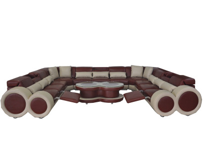 Living landscape Sofa Couch Upholstery Seat Corner Suite Designer Couches Sofas + USB