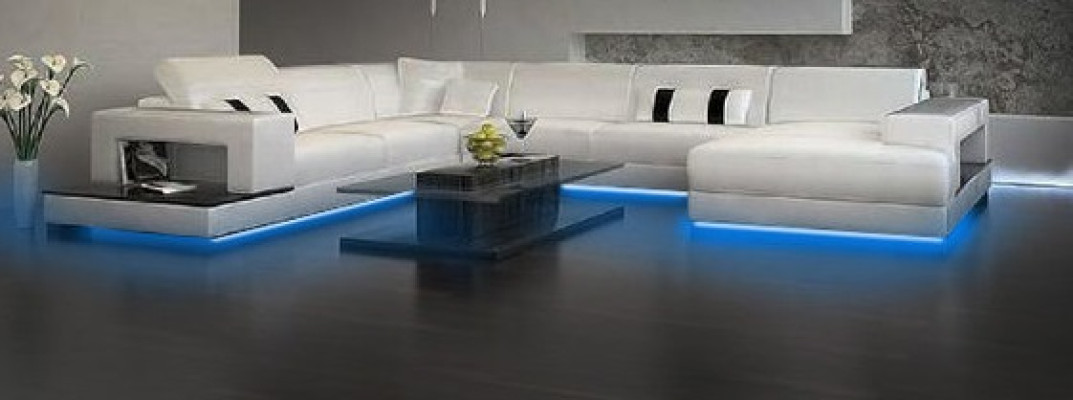 Living landscape Couch Upholstery Corner Suite Designer Leather Sofa Big Sofa new