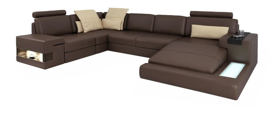 Design Corner sofa U-shape Bed function Couch Textile leather Sofas Sofa bed Fabric new