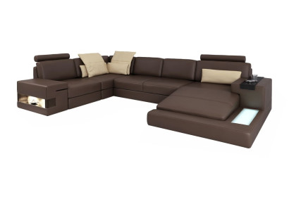 Design Corner sofa U-shape Bed function Couch Textile leather Sofas Sofa bed Fabric new