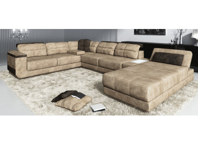 Living landscape Couch Upholstery Corner sofa Leather sofa Designer Sofa U-shape Couches new