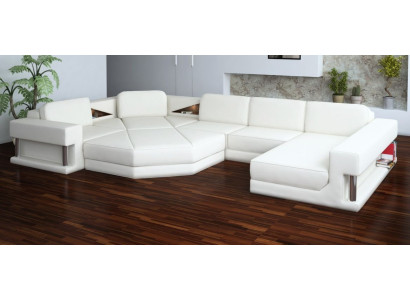 Living landscape Design Corner sofa Leather Corner U-shape Sofa Couch Upholstery Suite new