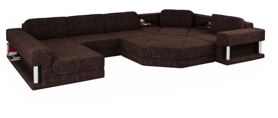 Design Corner sofa U-shape Bed function Couch Textile Sofas Sofa bed Leather Fabric new