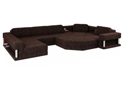 Design Corner sofa U-shape Bed function Couch Textile Sofas Sofa bed Leather Fabric new
