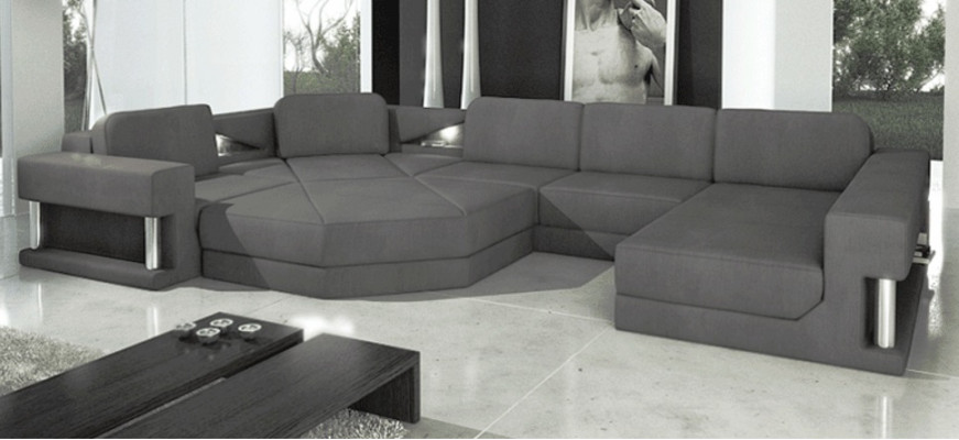 Design Couch Upholstery Textile Modern Sleep Bed function Corner sofa U-shape Sofa Fabric