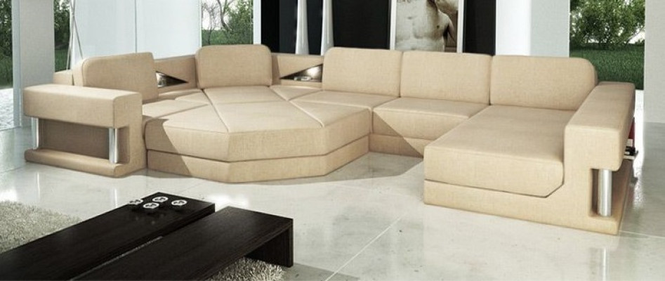 Corner sofa Upholstery Seat Fabric Couch Sofas Couches U-shape Living landscape Furniture new