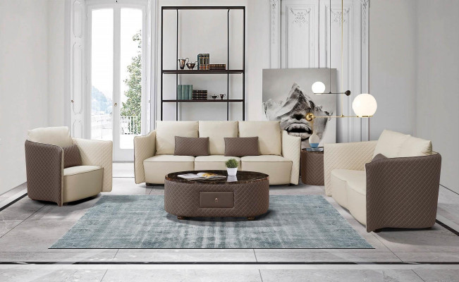 Design Leather Sofa Couch Upholstery Suite Sofa 321 Seater Classic Couches new