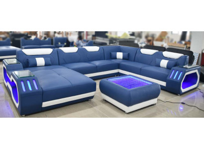 Sofas U-shape Corner sofa Upholstery Couch Leather Corner new Living landscape Designer Couch