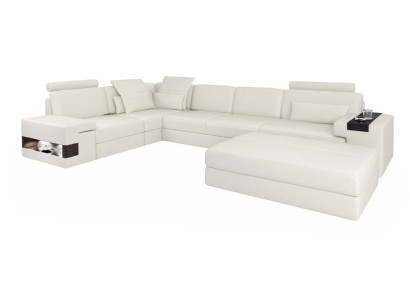 Designer Sofa Upholstery Couch Corner sofa with Stool Suite Living landscape L-shape