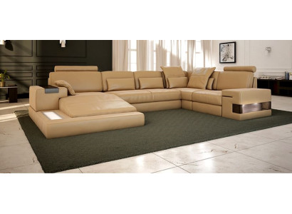 Design Upholstery Modern Leather Bed function new Fabric Corner sofa U-shape Sofa Couch