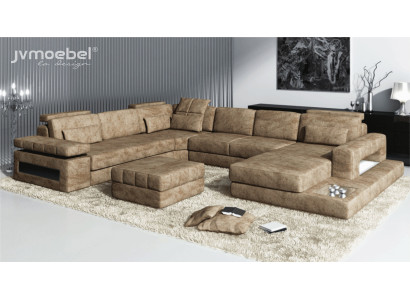 Fabric U-shape Living landscape Upholstery Corner sofa Couch Leather Sofa Corner sofa Corner sofa