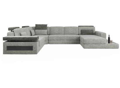 Living landscape Couch Corner U-shape Sofa Corner sofa Corner sofa XXL Fabric Upholstery