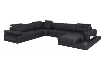 Living landscape Bed function Leather Corner sofa U-shape Sofa Couch Textile Sofas Design