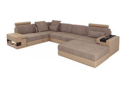 Modern Sofa Corner Set L-shape Padded Seats Couch Living landscape Stool Furniture