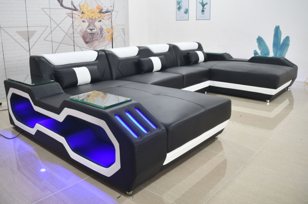 Corner sofa U-shape Living landscape Sofa Couch Upholstery Corner Fabric Sofas Leather
