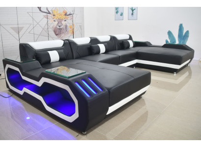 Corner sofa U-shape Living landscape Sofa Couch Upholstery Corner Fabric Sofas Leather