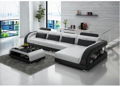 Leather sofa USB Living landscape Corner sofa Eck Suite Design Modern Sofa G8012C new