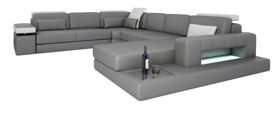 Sofas Gray new Sofa U-shape fabric sofa Couch Living landscape Design Modern Leather