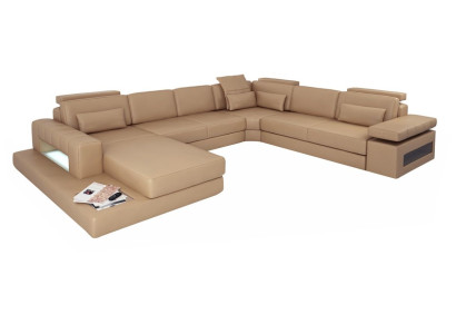 Living landscape U-shape Design Modern Sofa Couch Corner sofa Leather Upholstery new