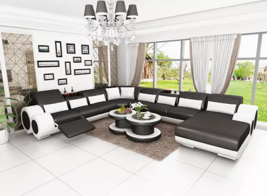 Corner suite Living landscape Corner sofa Sofa Design Couch Sofas Couches Table 2-piece.