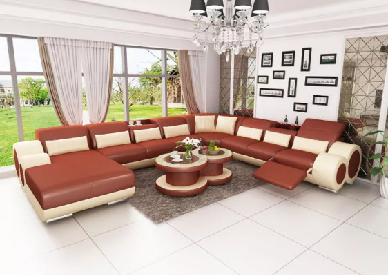 Corner suite Living landscape Corner sofa Sofa Design Couch Sofas Couches Table 2-piece.
