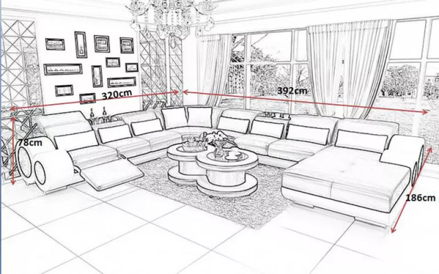 Corner suite Living landscape Corner sofa Sofa Design Couch Sofas Couches Table 2-piece.