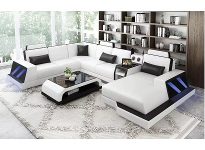Design Corner suite Living landscape Corner sofa Sofa Couch Sofas Couches Table 2-piece.